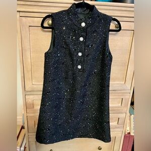 Zara Black Mini Dress with Sparkle Accents